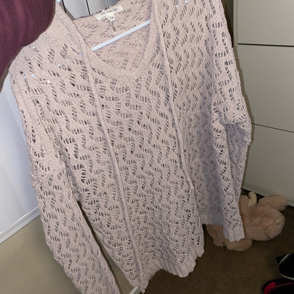 Long sleeve croquet shirt/sweater